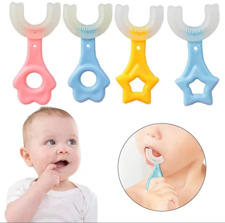 فرشاة أسنان للأطفال 360 درجة على شكل حرف U