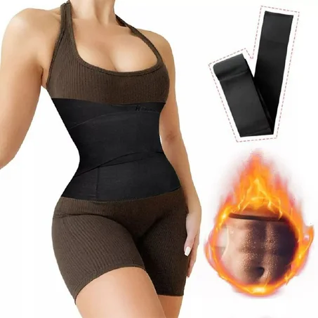 😍 احصلي على قوام جميل و متناسق  مع حزام تشكيل البطن  الجديد  Invisible wrap waist trainer tape 5 métre 😍