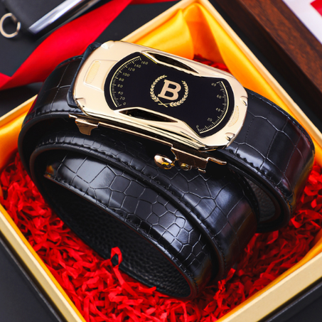 Ceinture en Cuir Premium pour Homme – Boucle Automatique & Ajustement Personnalisé