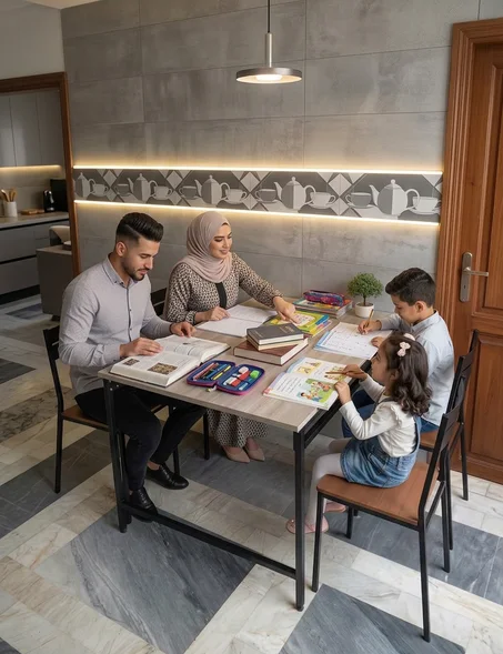 طابلة حائطية قابلة للطي – كتتحول من رفوف لطابلة فثواني