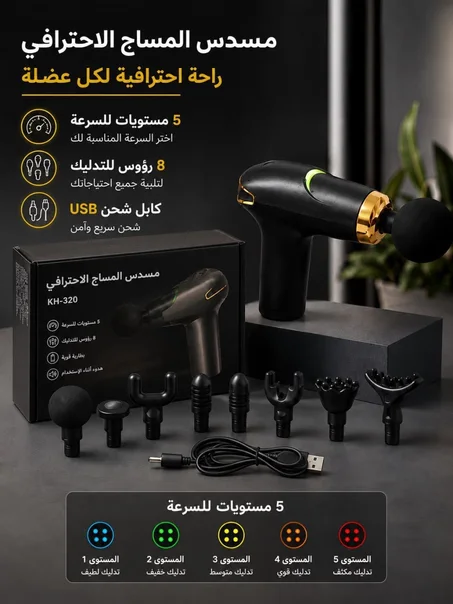 مسدس التدليك 8 رؤوس