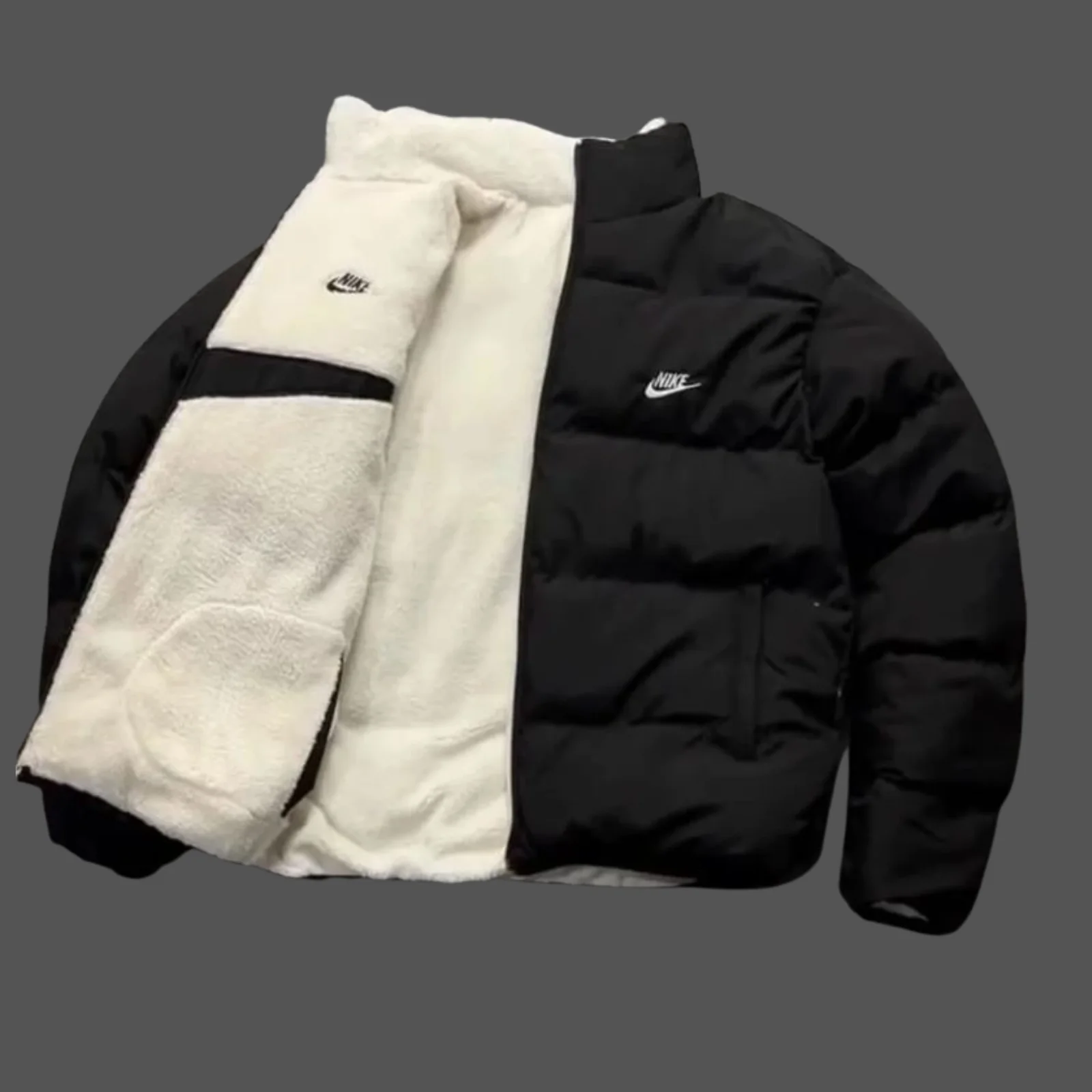 DOUBLE FACES NIKE JACKET NOIR ET BLANC