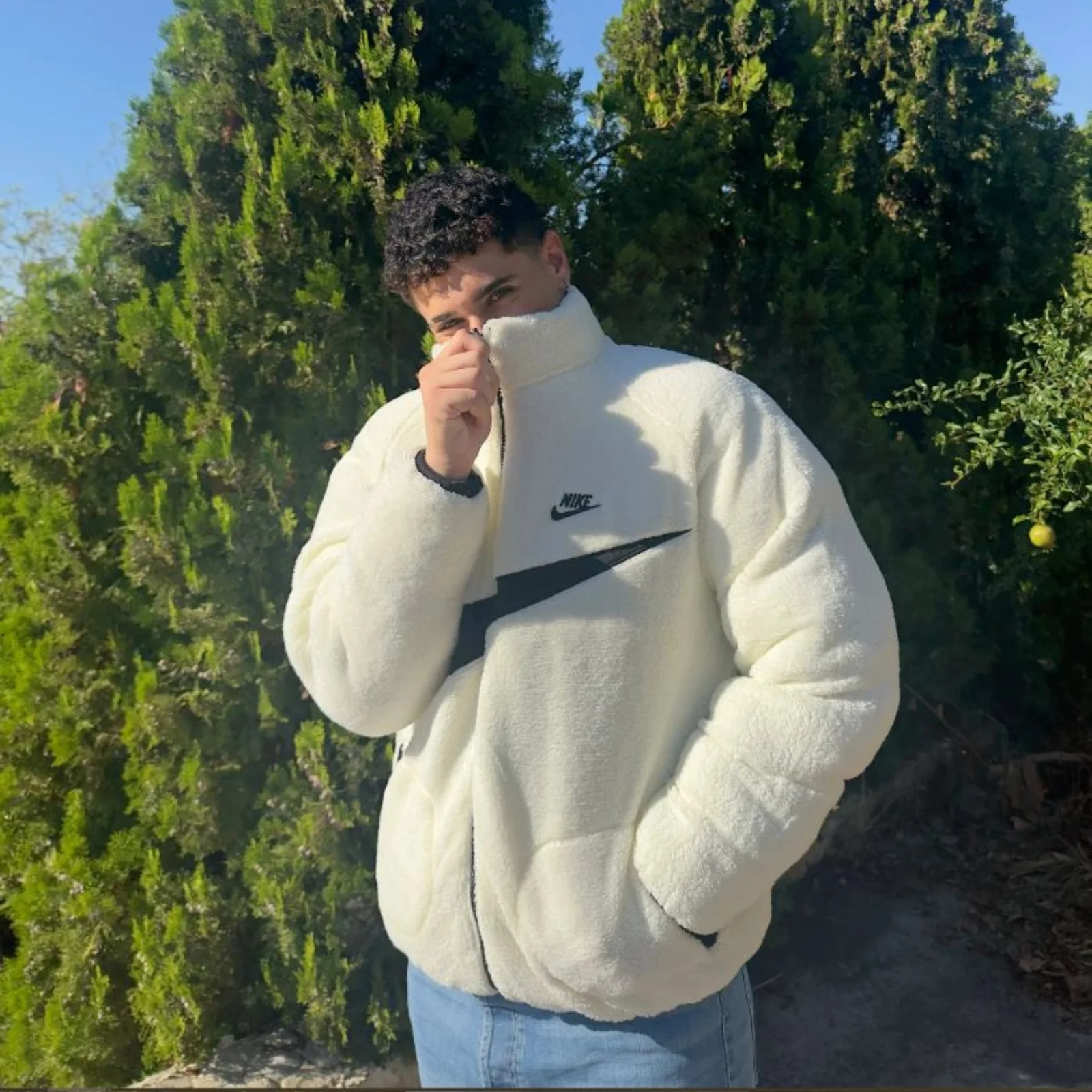 DOUBLE FACES NIKE JACKET NOIR ET BLANC