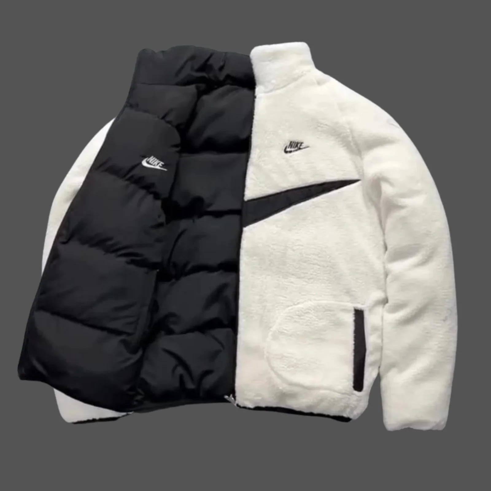 DOUBLE FACES NIKE JACKET NOIR ET BLANC