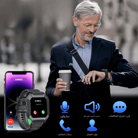 ساعة ذكية للرجال ⌚ مقاومة للماء    2023        ⭐⭐⭐⭐⭐               بيع أكثر من  (9766+)قطعة