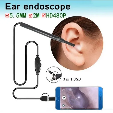 CUILLÈRE D'OREILLE ÉLECTRONIQUE AVEC MINI CAMÉRA