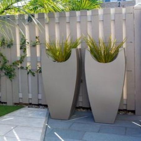 Décor de Jardin Moderne - Pots Géométriques
