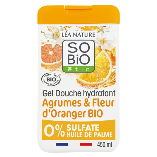 So Bio Gel Douche Agrumes Fleurs d’Oranger 450Ml