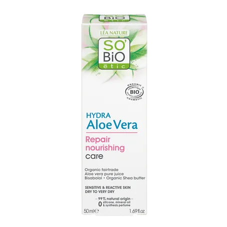 Soin Nutritif Réparateur Hydra Aloe Vera de SO BiO étic 50 ML