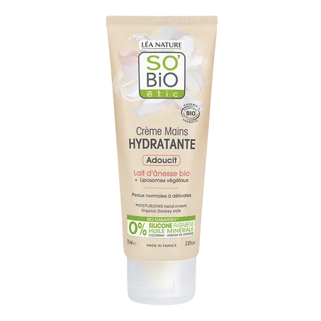 So Bio So Crème Mains Hydratante Lait d’Ânesse – Pour Tous Types de Peaux -75Ml