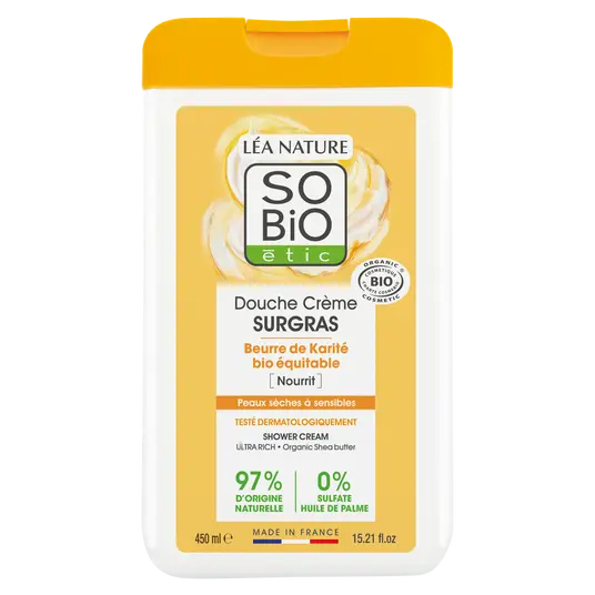 So Bio Douche Crème Surgras au Beurre de Karité 450Ml
