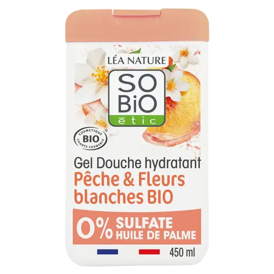 So Bio Gel Douche Pêche Fleurs Blanches 450ML