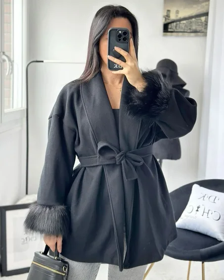 Manteau fourrure tendance