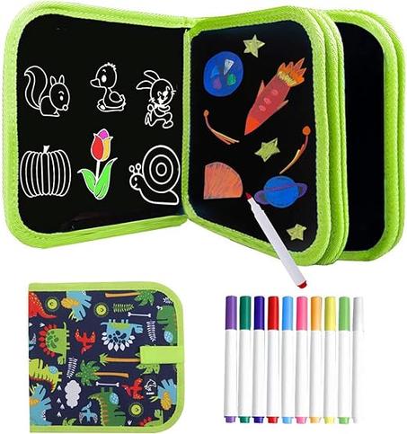 كتاب تلوين قابل للمسح للأطفال - لوحة رسم