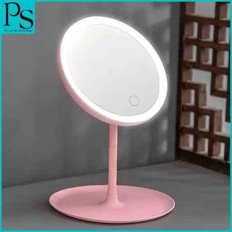 مرآة مكياج بإضاءة LED