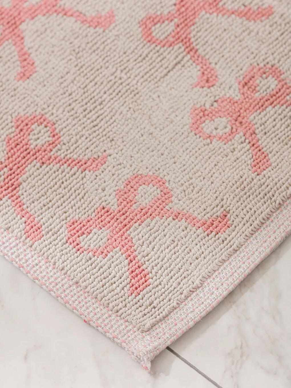 Tapis de bain imprimé nœud rose LCW HOME , lot de 2