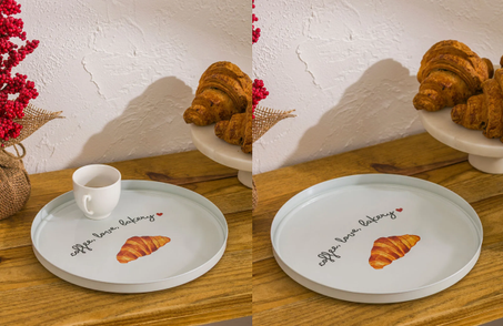 Plateau en métal imprimé