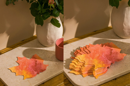 Serviettes en papier à motif de feuilles, 20 pièces