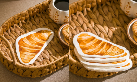 Serviettes en papier à motifs croissants, 20 pièces