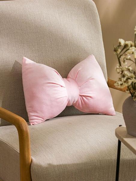 Coussin rose Effet Nœud 40 Cm