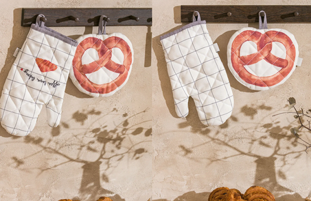 Gant de cuisine et manique à imprimé