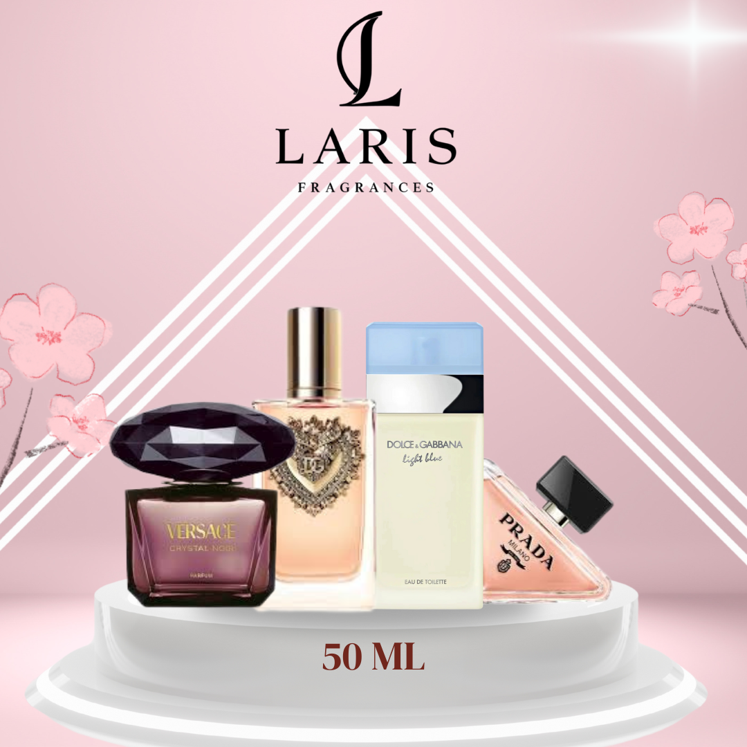 cristal noir+D&g light Bleu +dg the only one +prada paradoxe