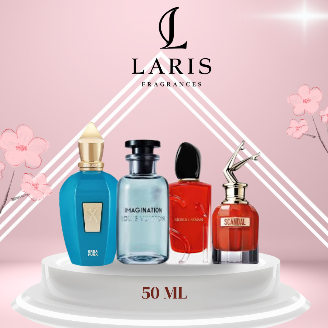 Erba Pura+lv imagination+Scandal Jean Paul Gaultier+si passione