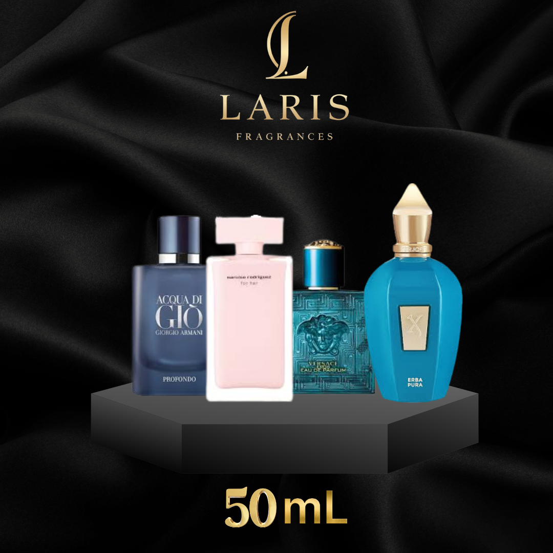 Erba Pura+acqua di gio profumo+Narciso Rodriguez For Her+Versace Eros