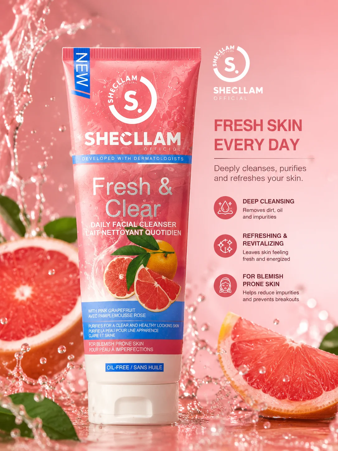 غسول الوجه اليومي Fresh & Clear Facial Cleanser