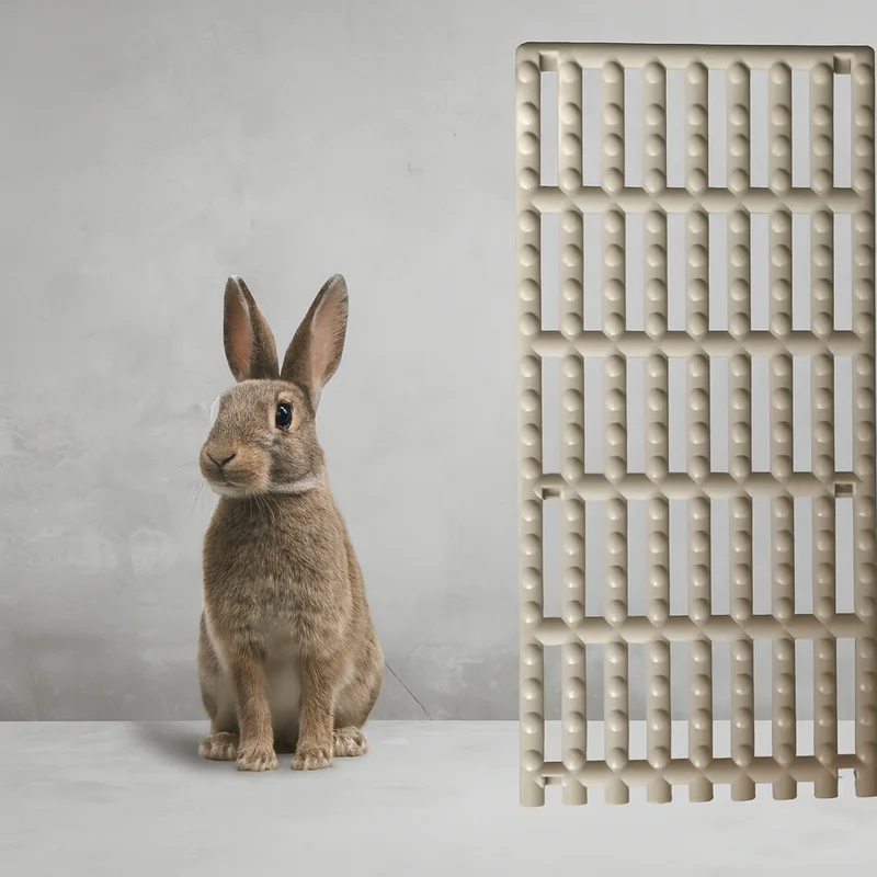 أرضية بلاستيكية مثقوبة لتربية الأرانب داخل القفص