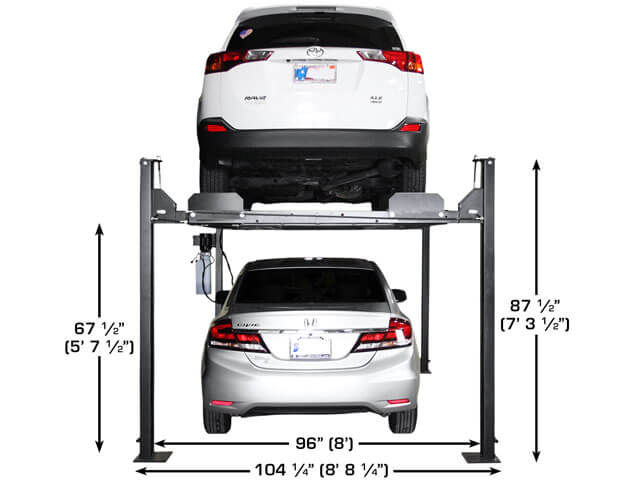 Apex 8 ALI Certified 8,000 lb 4-Post Lift