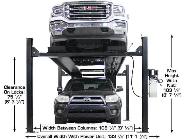 Apex 9 ALI Certified 9,000 lb 4-Post Lift