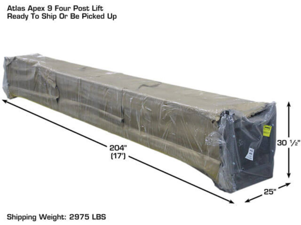 Apex 9 ALI Certified 9,000 lb 4-Post Lift