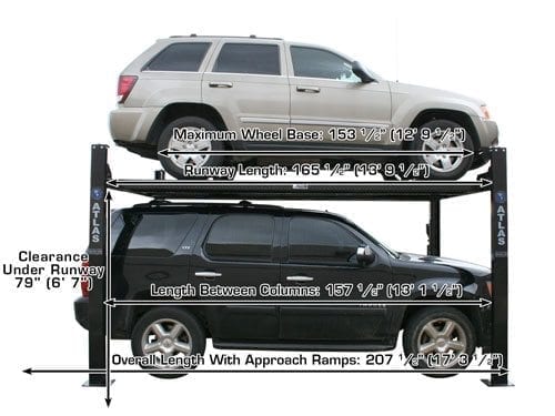 Garage PRO8000EXT 8,000 lb Extra Tall 4-Post Lift