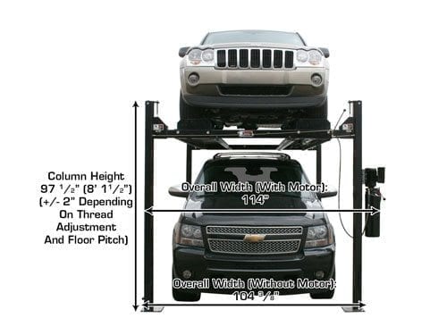 Garage PRO8000EXT 8,000 lb Extra Tall 4-Post Lift