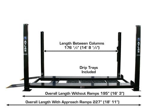 Garage PRO8000EXT-L 8,000 lb Extra Tall/Extra Long 4-Post Lift