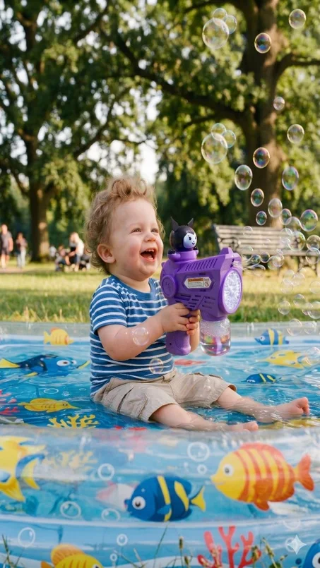 PACK SUMMER FUN مسدس الفقاعات العملاق + البساط المائي الممتع