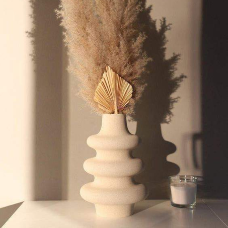 Spirale Vase Blanc, Noir ou Crème