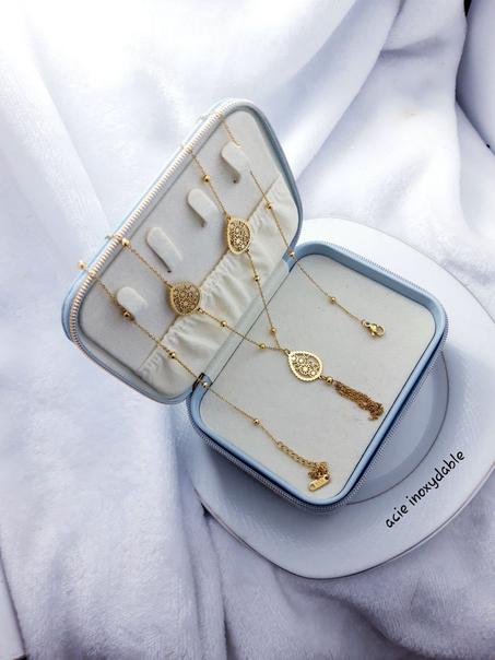 sautoir 2 acier inoxydable