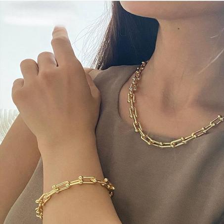 Ensemble tiffany acier inoxydable