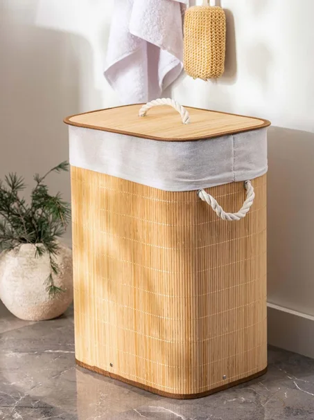 سلة الغسيل العصرية من الخيزران