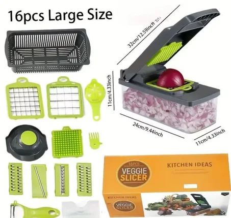 🥕🥒🧅قاطعة خضار متعددة الوظائف، عملية وسهلة