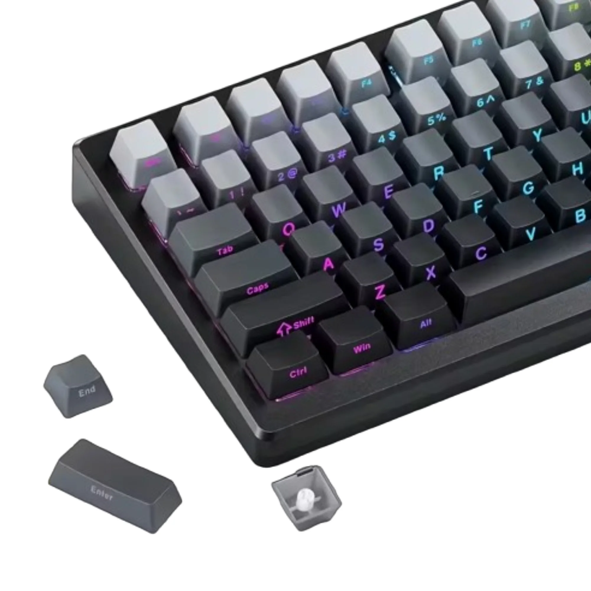 Gray Gradient Contour Keycaps Gradient gray Keycaps