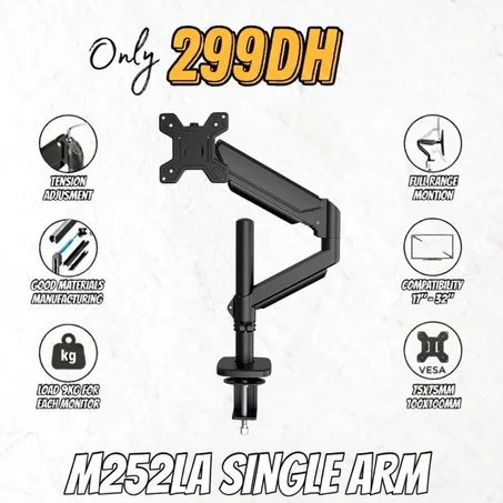 M252LA SINGLE MONITOR ARM