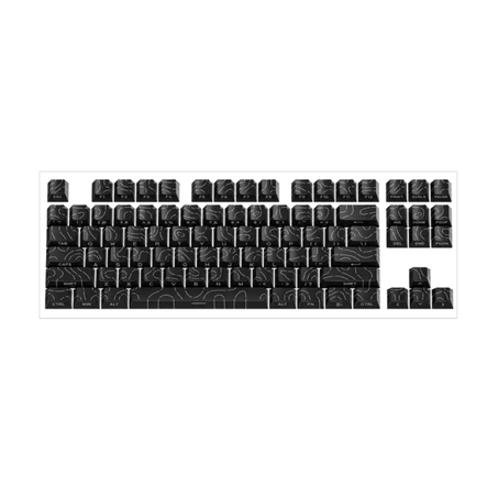 Side Printed Black Keycaps