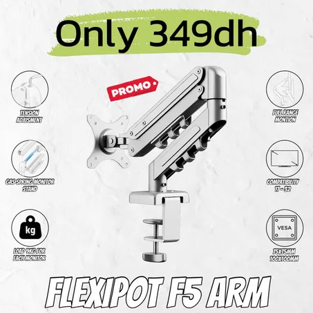 FLEXIPOT F5 SINGLE MONITOR ARM