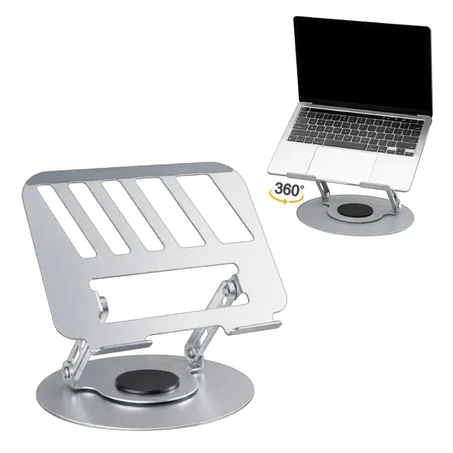 Aluminum rotating laptop stand
