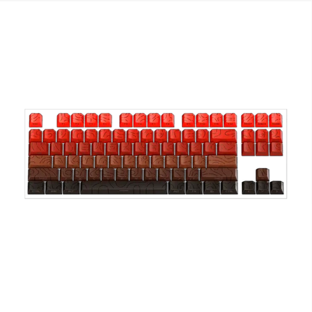 Side Printed Red Keycaps