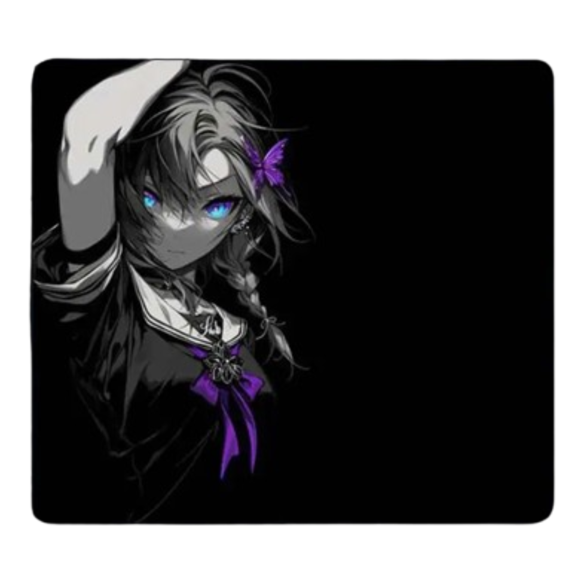 MousePad Anime Girl with Purple Eyes [40cm x 45cm]
