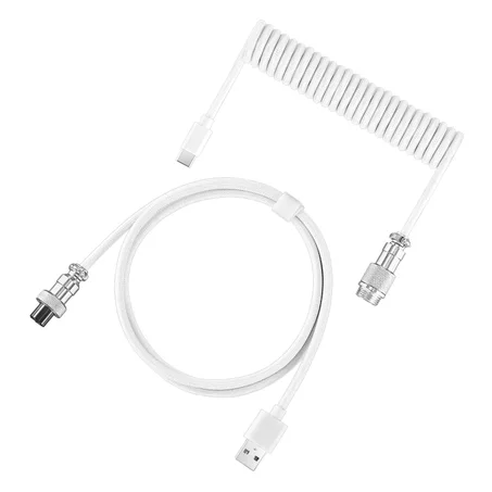 Coiled Keyboard Cable [White]
